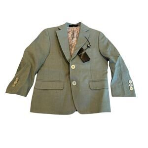 Ralph Lauren Boys Sage Green Jlayton 100% Linen Blazer Size 4